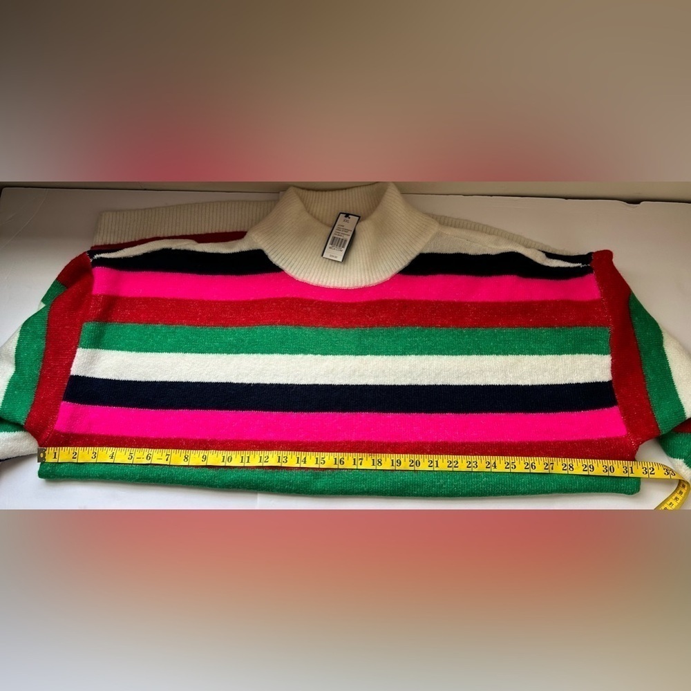 NWT CROWN & IVY BOLD STRIPED MOCK NECK SWEATER Sz.XXL SOFT, PULLOVER,FALL/WINTER - Picture 4 of 8